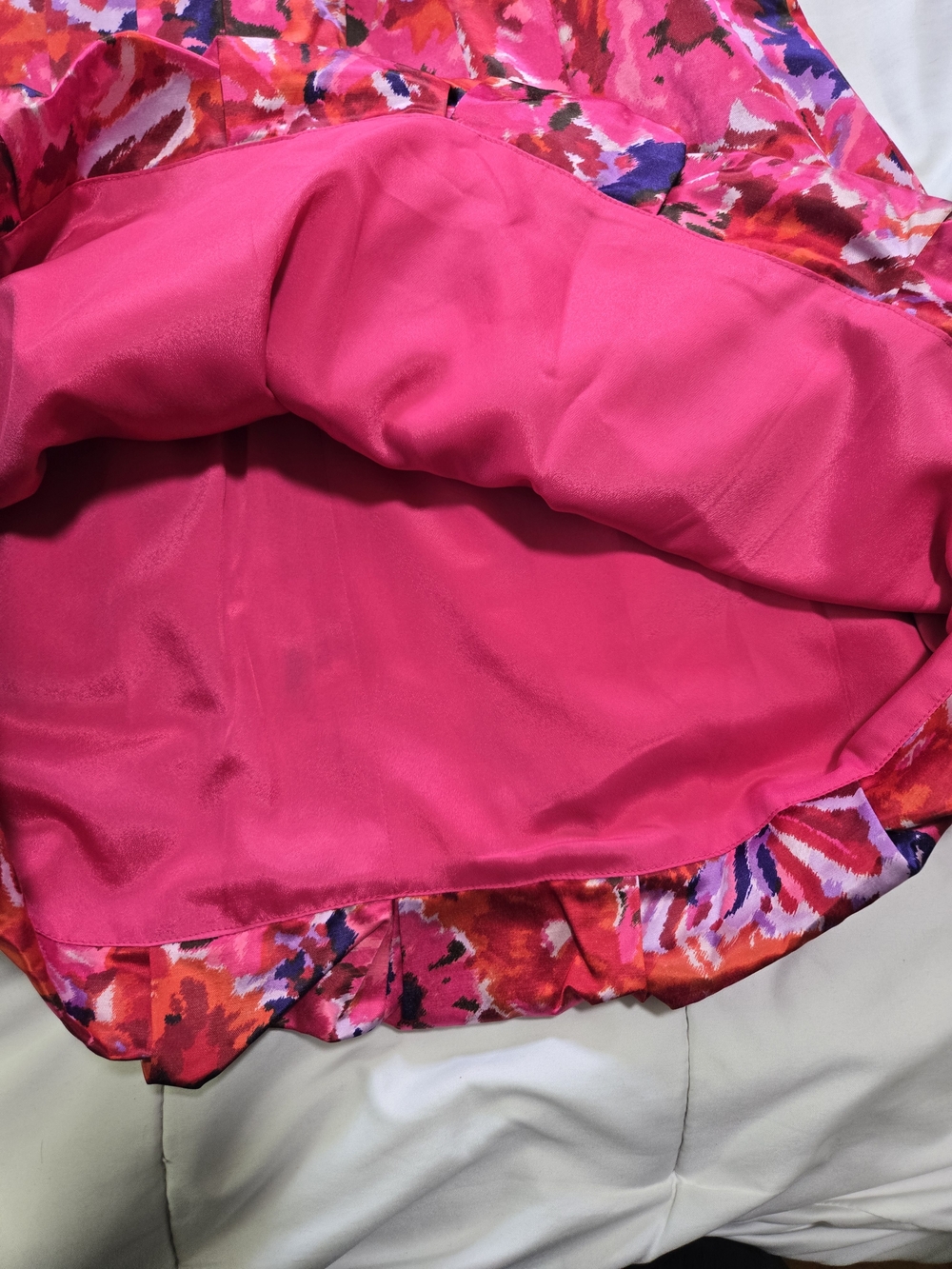 BCBGMaxAzria Hot Pink Floral Strapless Dress - Picture 14 of 14